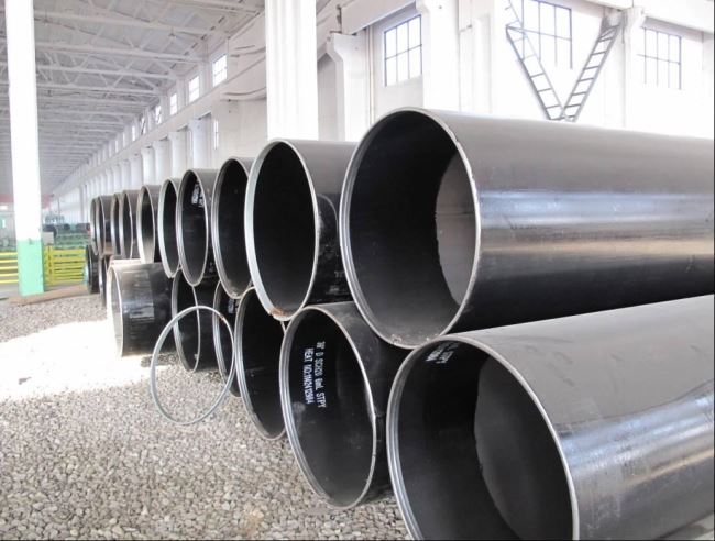 LSAW piling pipe with reinforcement ring