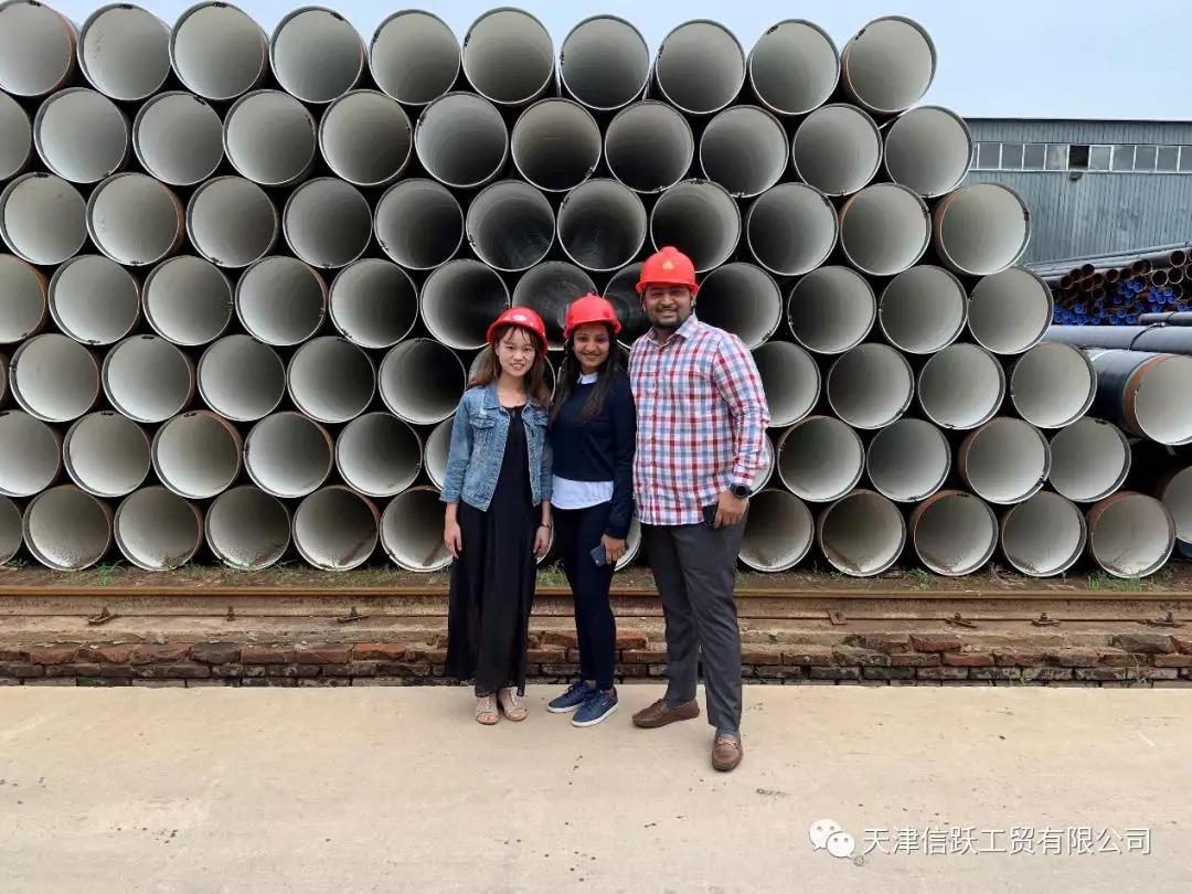 Welcome water pipe project customers to visit us for inspection