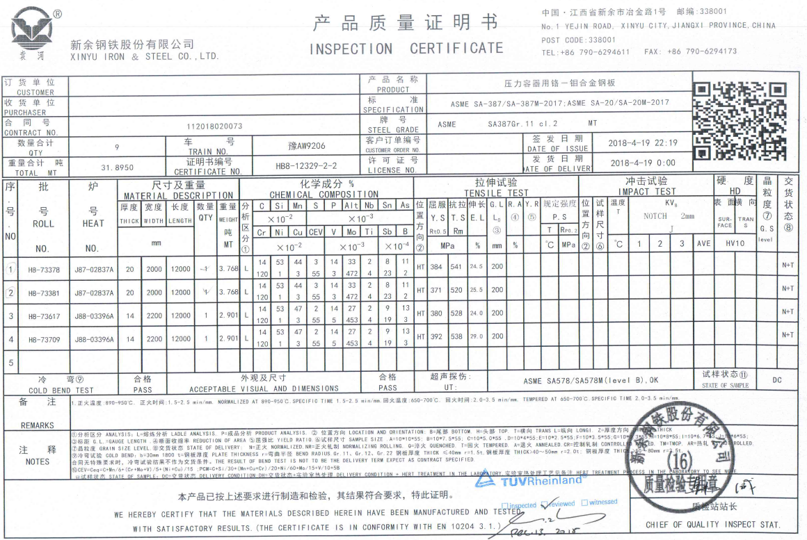 European alloy submerged arc welding pipe passed TUV test and was successfully delivered